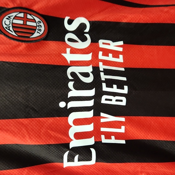 EUC ACM 1899 Emirates Fly Better #19 Men's sz L Soccer Jersey Sempre Milan - Picture 2 of 9